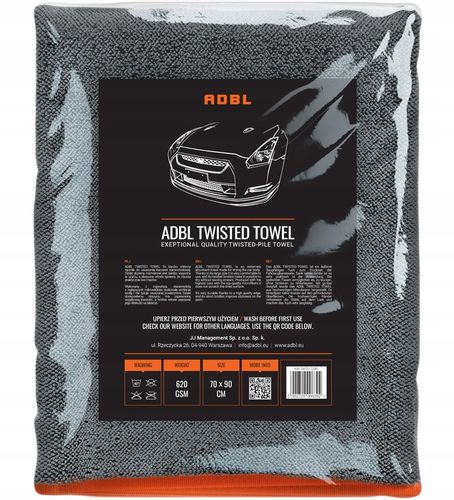 ADBL Twisted Towel Bardzo Chłonny Ręcznik do Osuszania Lakieru Auta 70x90cm na Arena.pl