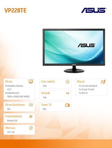Asus 21.5'' VP228TE na Arena.pl