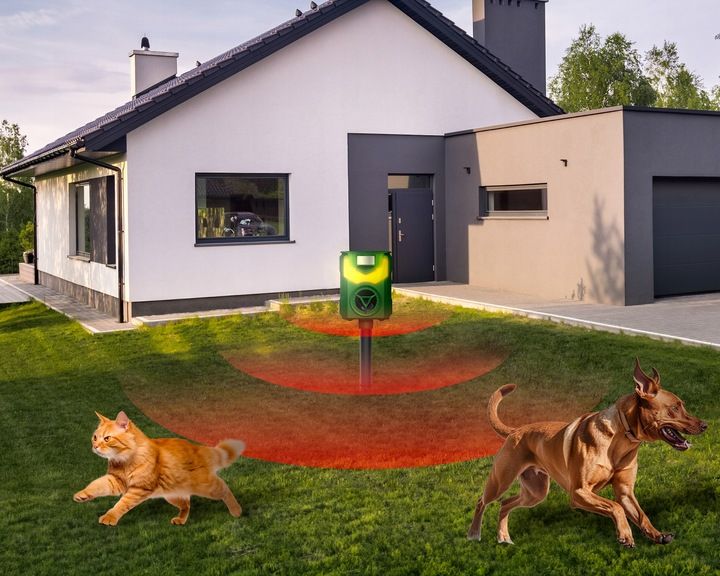 ULTRADŹWIĘKOWY ODSTRASZACZ PSÓW KOTÓW KUN LISÓW DZIKÓW SAREN JELENI NO PEST zdjęcie 15