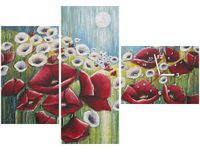 100CM 70CM ZEGAR 3 ELEM MAKI ŚWIETLE KSIĘŻYCA ŚCIENNY OBRAZ