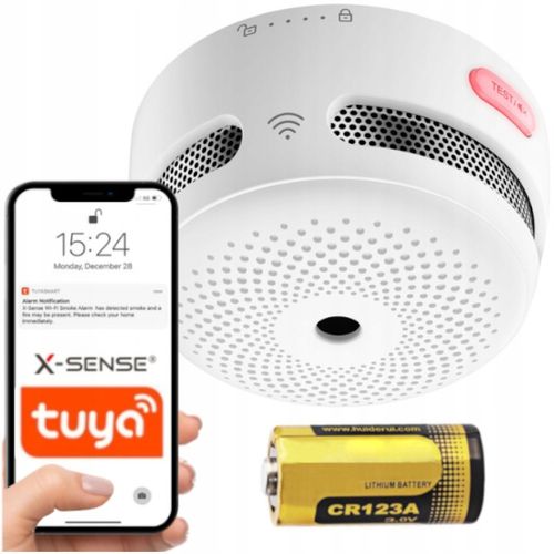 Czujnik Dymu WiFi TUYA Smart Life XS01-WT Alarm Dźwiękowy LED 85dB X-SENSE na Arena.pl