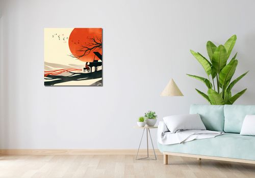 Obraz 70x70cm Pianistka na Arena.pl