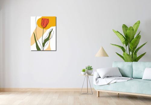 Obraz 50x70cm Przerysowany Tulipan na Arena.pl