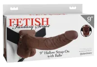 fetish fantasy series strap-on system ciemny, zakrzywiony, 24 cm