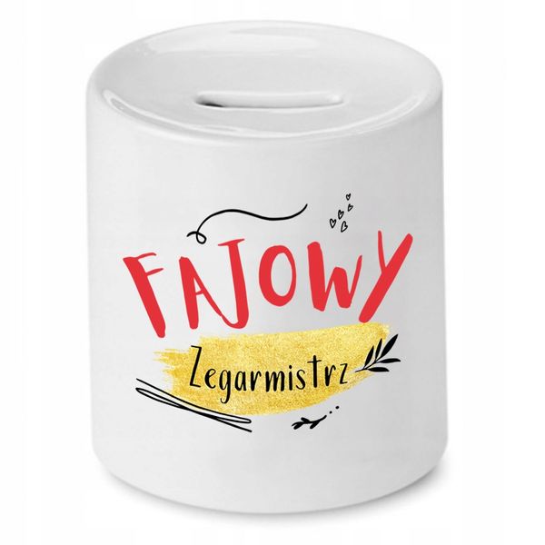 Skarbonka Dla Zegarmistrza Fajowy Zegarmistrz Z Nadrukiem Ze Zdjęciem zdjęcie 1