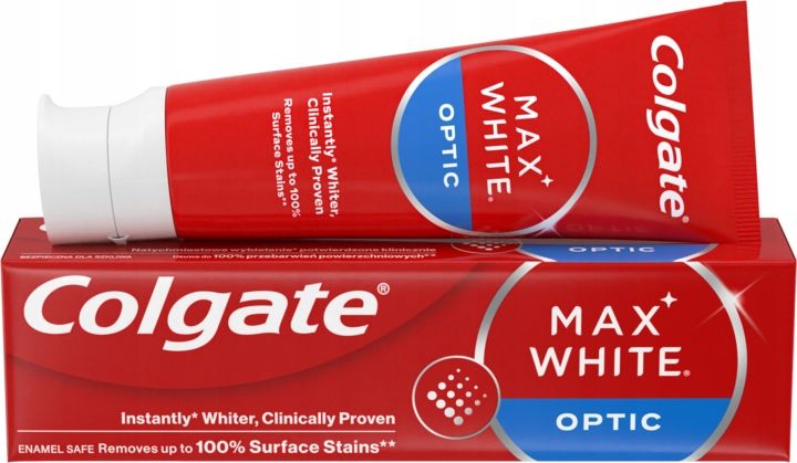 COLGATE MAX WHITE OPTIC PASTA DO ZĘBÓW WYBIELAJĄCA 75 ML zdjęcie 1