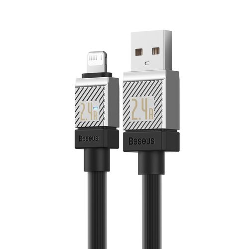 kabel przewód do iphone coolplay usb - lightning 2.4a 2m czarny na Arena.pl