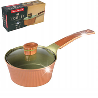 Rondel aluminiowy Florina Forest 18 cm 1,7 l z pokrywką złoty indukcja