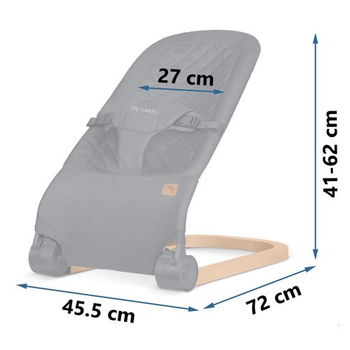 Leżaczek bujaczek z zabawkami NK-52 Nukido - antracyt na Arena.pl