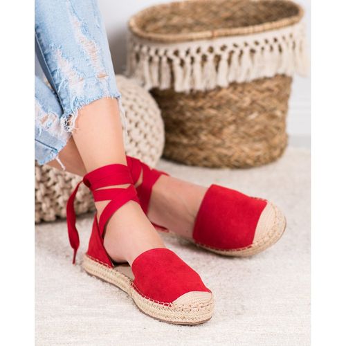 Wiązane Czerwone Espadryle r.40 na Arena.pl