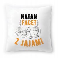 Poduszka Dla Natana Na Urodziny Ze Zdjęciem Na Prezent Biała 40X40 Cm