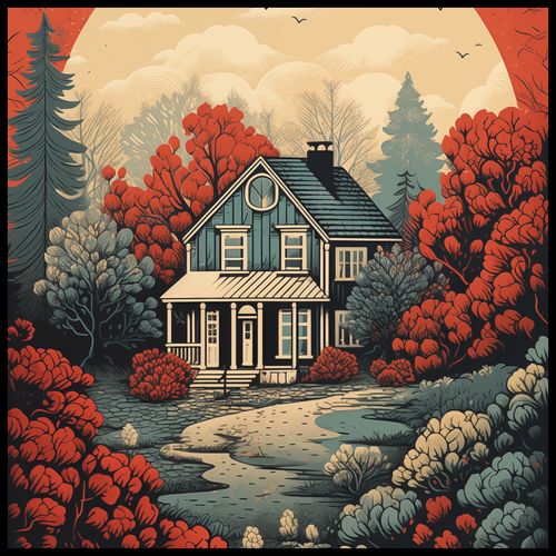 Plakat 70x70cm Idylla Rustykalna na Arena.pl