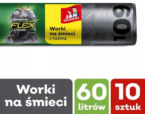 jan niezbędny worki ld magnum flex taśma 60l 10szt. - 5 op. na Arena.pl