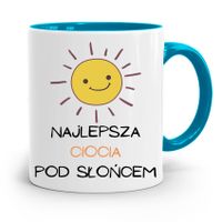 Kubek Błękitny Dla Cioci Ciocia Najlepsza Ciocia Z Nadrukiem Ze Zdjęciem