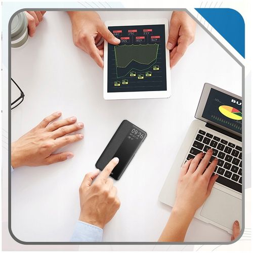 Etui do Samsung Galaxy S24 Ultra, SMART VIEW Case + SZKŁO 9D NA CAŁY EKRAN na Arena.pl