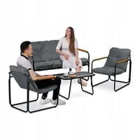 Zestaw MEBLE OGRODOWE Tarasowe Kanapa KRZESŁA STOLIK Tadar Terrazzo 4 el