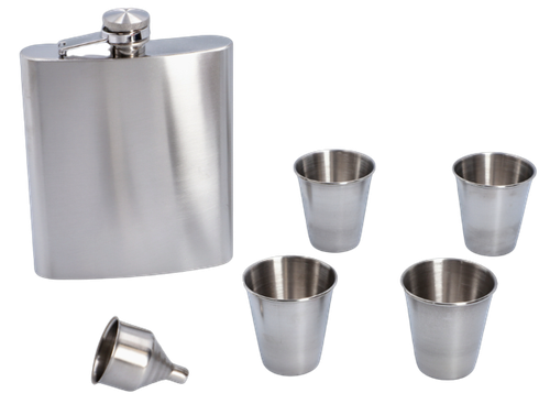 Duża Elegancka Piersiówka z Kieliszkami i Lejkiem - Idealny Prezent na Arena.pl