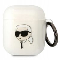 2 x Etui Karl Lagerfeld Karl's Head na AirPods 1/2 - przezroczyste