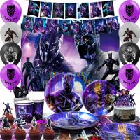 Zestaw Balony Czarna Pantera Dekoracji Pantera Marvel Avengers 112szt