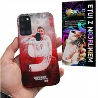 ETUI CASE DO SAMSUNG A21S - FC BARCELONA LEWANDOWSKI PIŁKARSKIE WZORY