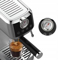 Iceagle Ekspres do kawy espresso CM1665, manometr, 20 barowa włoska pompa