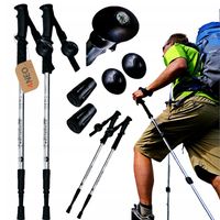 KIJE TREKKINGOWE DO CHODZENIA KIJKI REGULOWANE NORDIC WALKING + NAKŁADKI