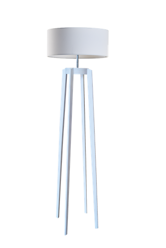 Lampa podłogowa CEDROS białe drewno na Arena.pl