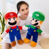 ZESTAW2x DUŻY MARIO BROS LUIGI MASKOTKA PLUSZOWA PLUSZAK FIGURKA MIŚ45cm