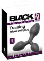 potrójny korek analny black velvets silikonowy 13 8 cm