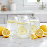 Szklanki Paski Linie do Napojów Wody Drinków Zestaw Komplet Szklanek 400 ml