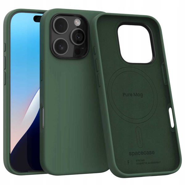 Spacecase Pure Mag iPhone 16 Pro dark green zdjęcie 1