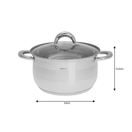 komplet garnków stalowych 12 elementów kinghoff kh-1098 na Arena.pl