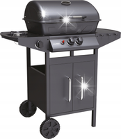 GRILL GAZOWY OGRODOWY 2+1 LUND 8 KW PALNIK BOCZNY STALOWY RUSZT