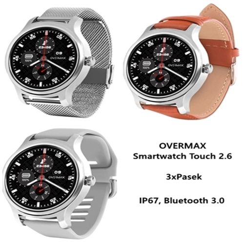 OVERMAX Smartwatch Touch 2.6 3xPasek, IP67, Bluetooth 3.0 na Arena.pl