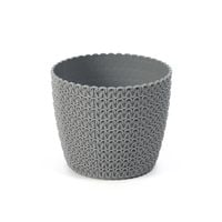 Doniczka osłonka pleciona Szary śred. 190 mm H 160 mm