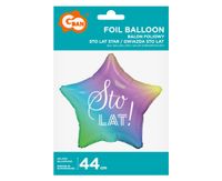 balon foliowy sto lat gwizda gradient 19 cali