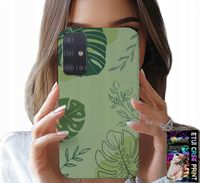 ETUI DO SAMSUNG GALAXY A71 - ZIELONE LIŚCIE ROŚLINNE WZORY PLECKI