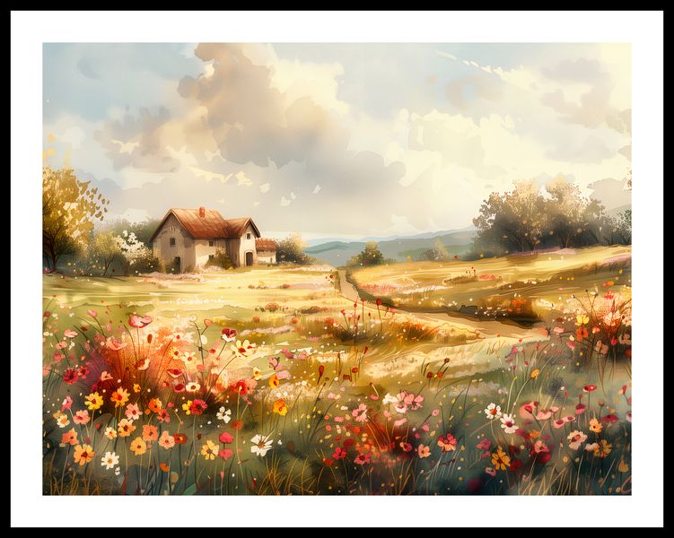 Plakat 65x50cm Sielski Domek zdjęcie 3