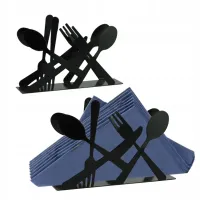 SERWETNIK STOJAK NA SERWETKI METALOWY CZARNY STAL NOWOCZESNY DESIGN