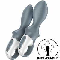 satisfyer air pump booty 1 szary - model nadmuchiwany z 12 trybami wibracji