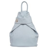 VERA PELLE plecak damski skórzany elegancki trójkątny V561 j.niebieski