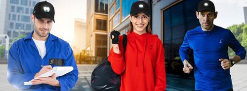 CZARNA CZAPKA Z DASZKIEM Z LATARKĄ USB POCZWÓRNE MOCNE DIODY LED WEBSKI na Arena.pl