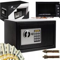 Domowy Sejf Kasetka na Zamek Elektroniczny Szyfr Klucz Kod Kasa Pancerna XL