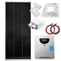 ZESTAW FOTOWOLTAICZNY 200W SOLARNY Z UCHWYTAMI MONTAŻOWYM DO KAMPERA