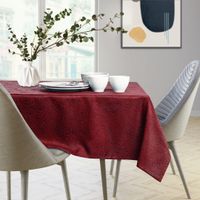 Obrus Plamoodporny GAIA 140x240 Owal bordowy AmeliaHome