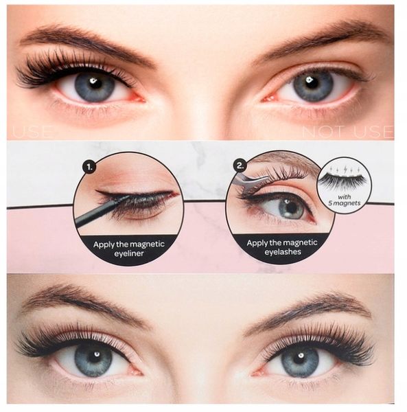 Magnetyczne rzęsy z eyelinerem zdjęcie 1