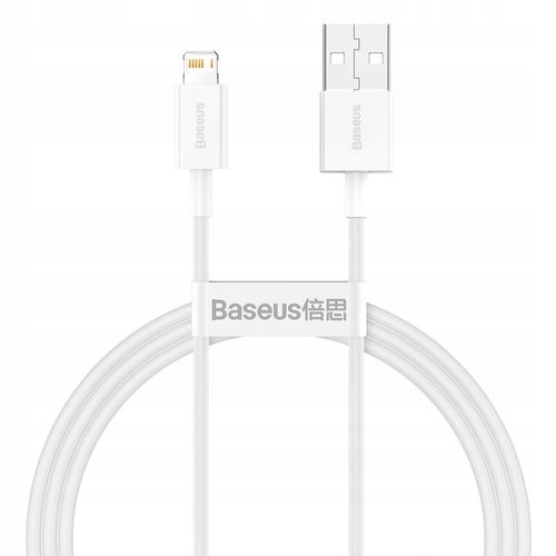 BASEUS KABEL PRZEWÓD USB LIGHTNING DO IPHONE 2.4A BEZPIECZNY MOCNY 1M na Arena.pl