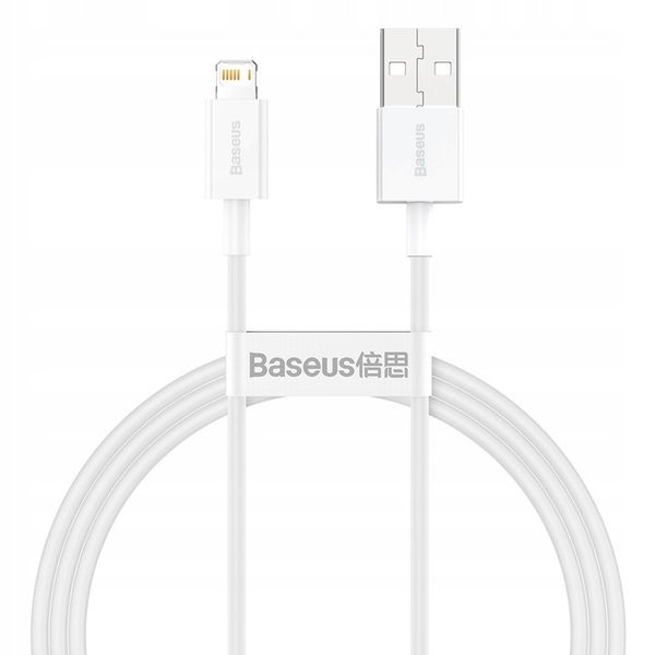 BASEUS KABEL PRZEWÓD USB LIGHTNING DO IPHONE 2.4A BEZPIECZNY MOCNY 1M zdjęcie 7