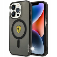 Etui Ferrari Translucent MagSafe na iPhone 14 Pro - czarne