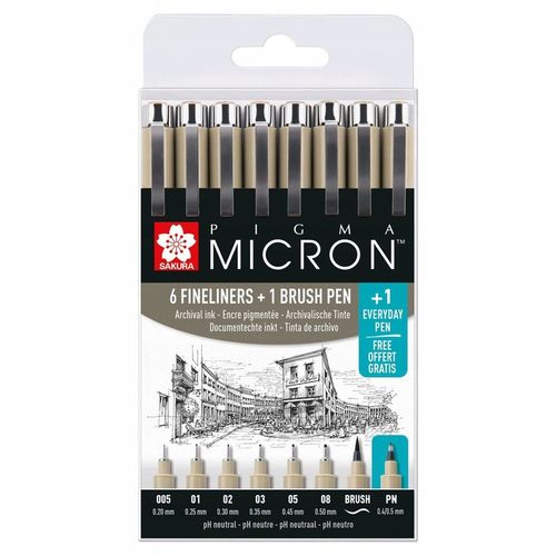 Zestaw Pigma Micron Black set 7+1 Sakura na Arena.pl